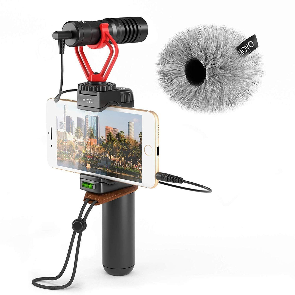 Movo PR-2-PM | Smartphone Video Kit with Mini Shotgun Mic and Rig - Movo