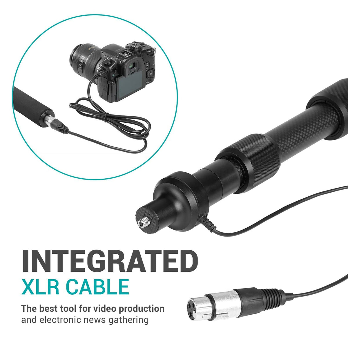 Telescoping Microphone Boom Pole for Video Making | CMP-25 | Movo - Movo