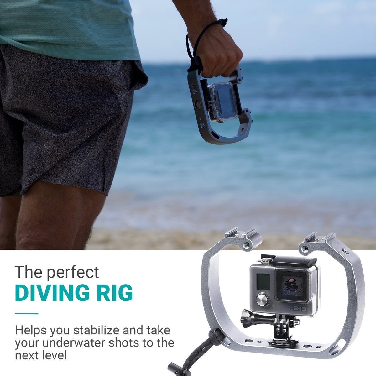 Underwater Diving GoPro Rig | Underwater GoPro Mount | GB-U70 | Movo - Movo