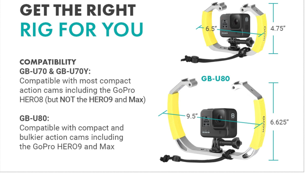 Underwater Diving GoPro Rig | Underwater GoPro Mount | GB-U70 | Movo - Movo