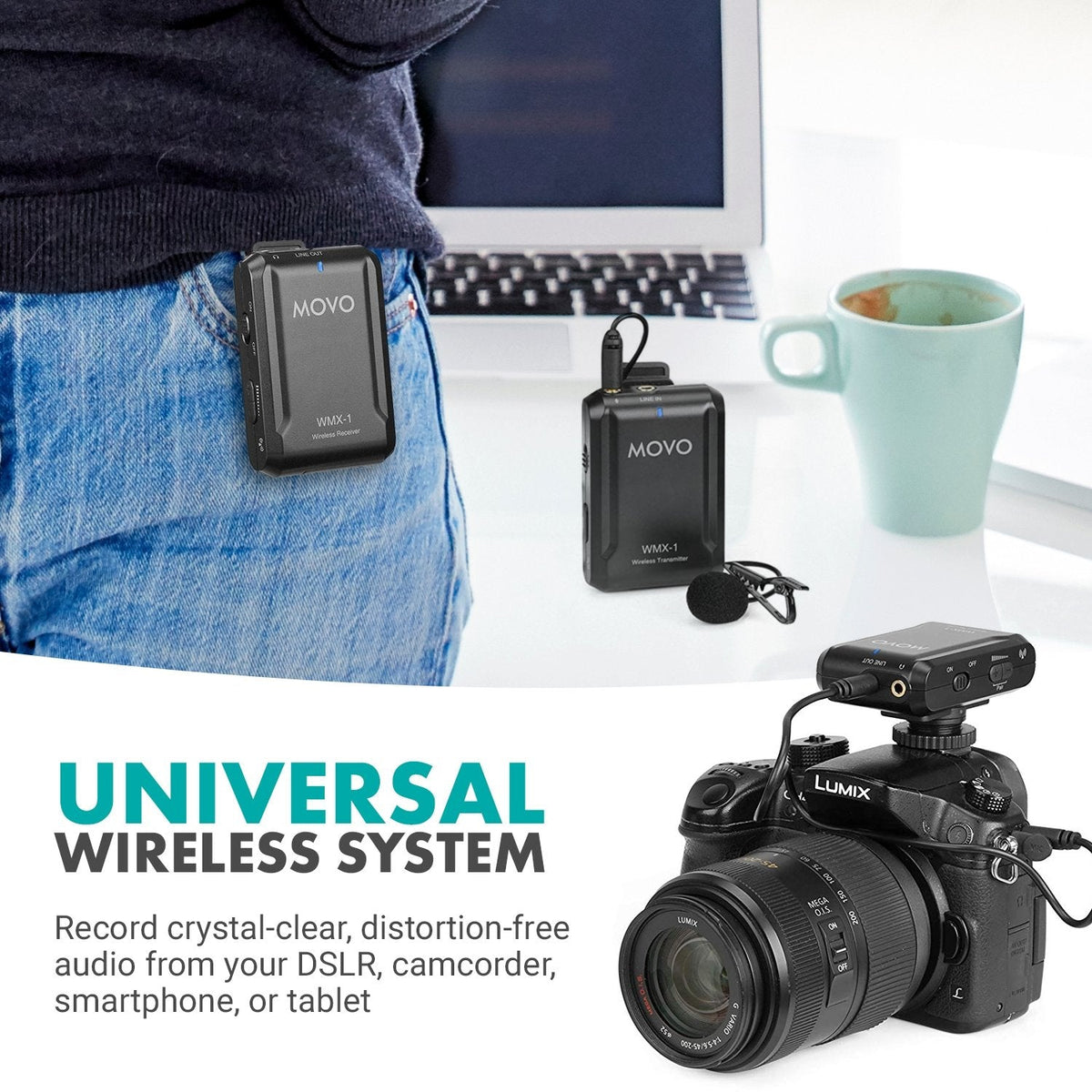 Wireless Microphone | Lavalier Microphone System | WMX-1 | Movo - Movo