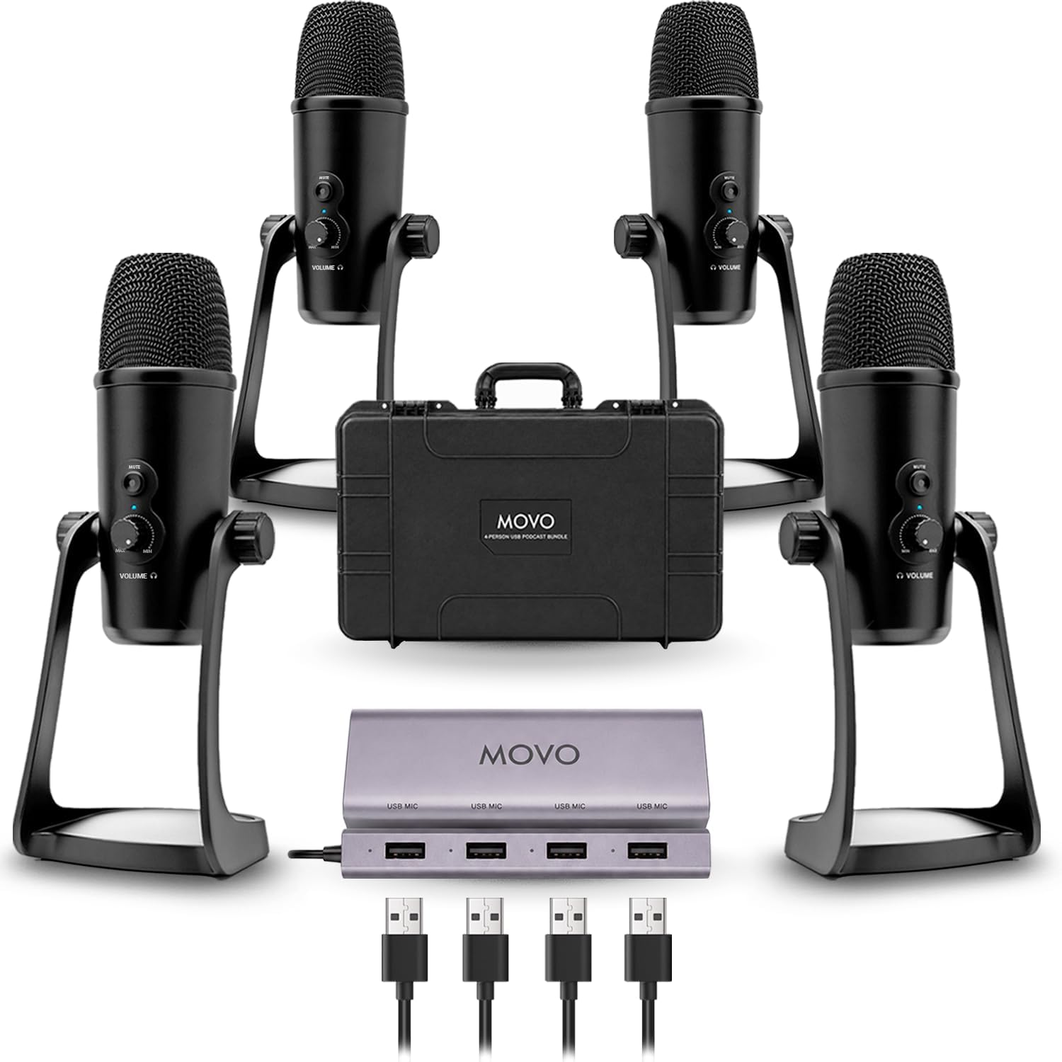 UMX-1+UM700 | USB Podcast Microphone Bundle | Movo