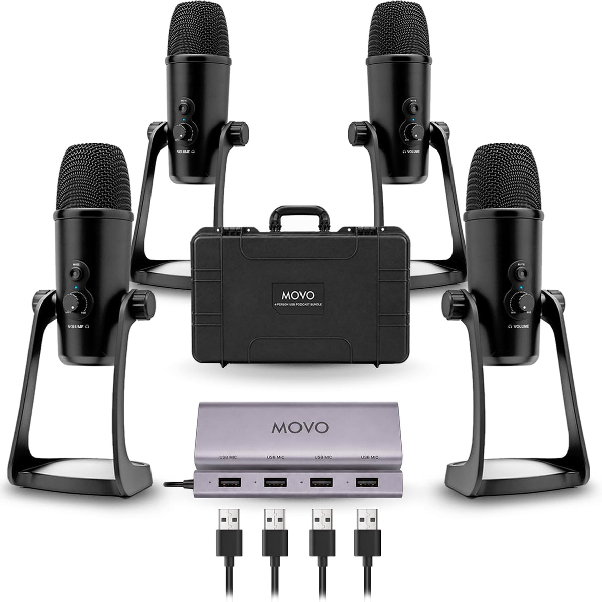 UMX-1+UM700 | USB Podcast Microphone Bundle | Movo