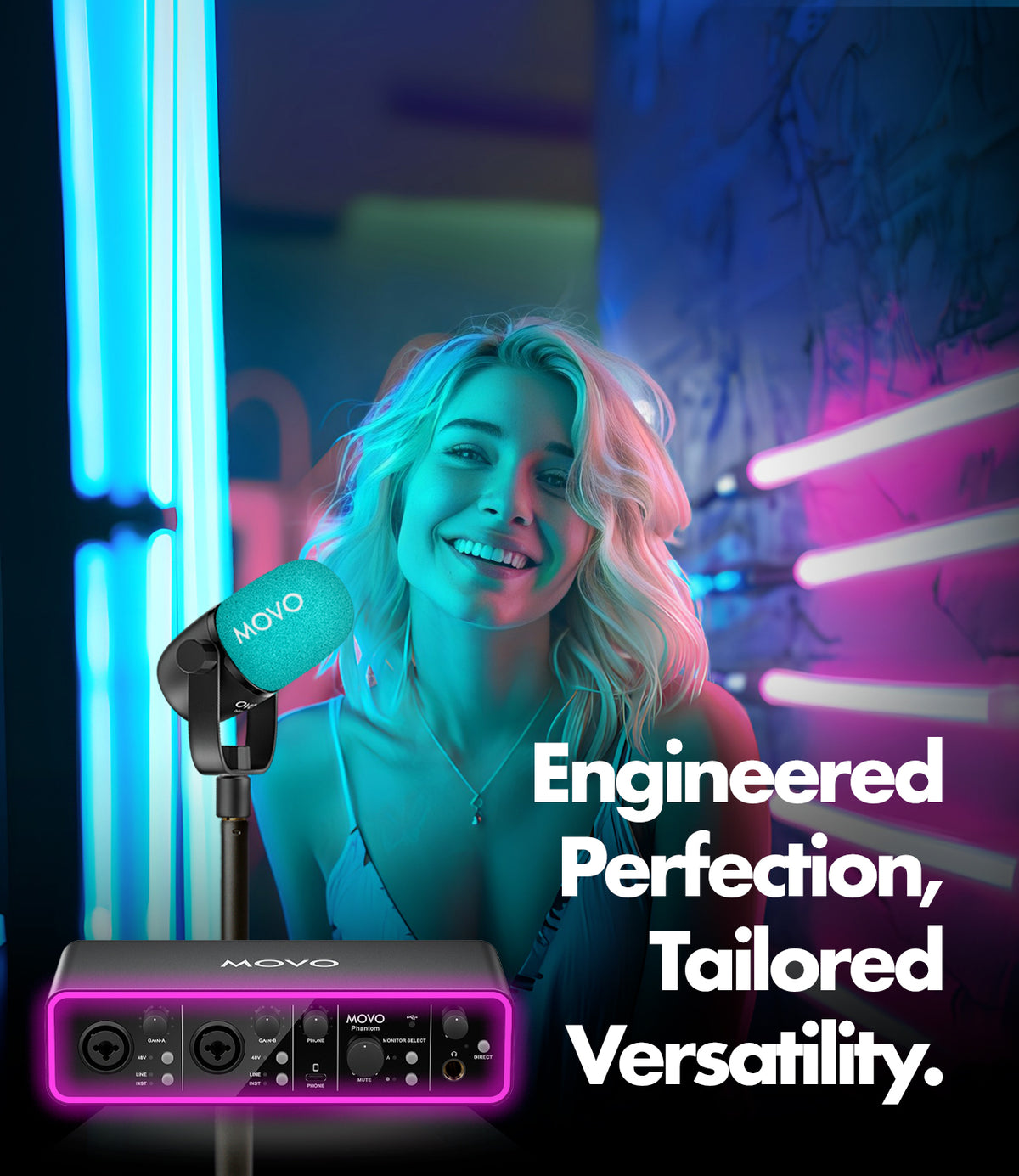 PHANTOM+CastMic | Audio Recording Bundle | Movo