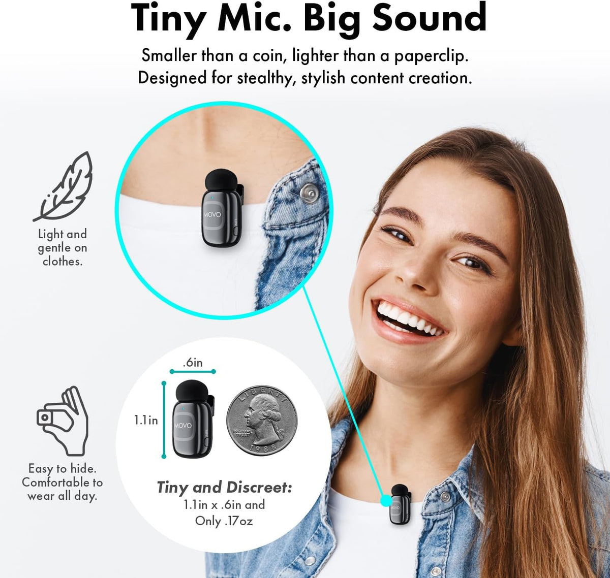 NanoMic | Compact Wireless Microphone | Movo