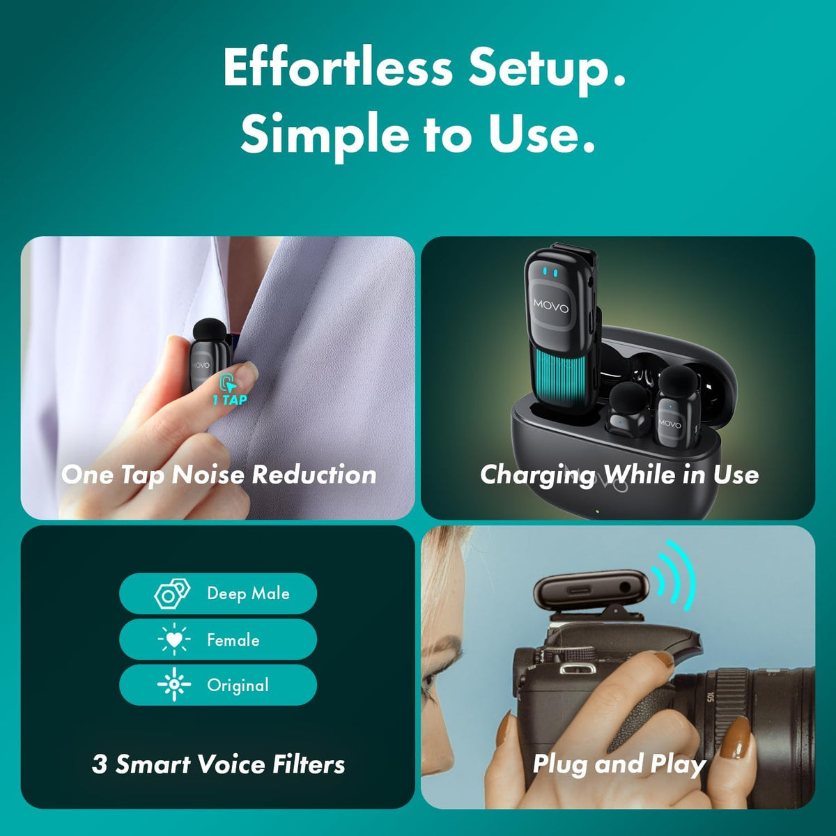 NanoMic | Compact Wireless Microphone | Movo