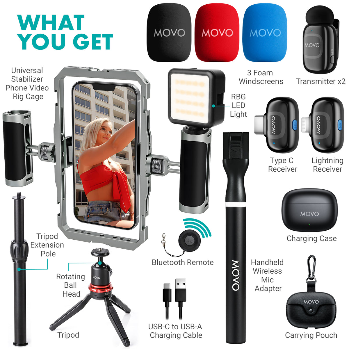 iFilmer-PRO-Wireless | Wireless Smartphone Film Kit | Movo