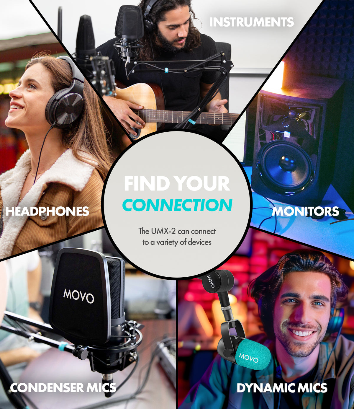 UMX-2 | 4-Channel USB/USB-C Audio Interface | Movo