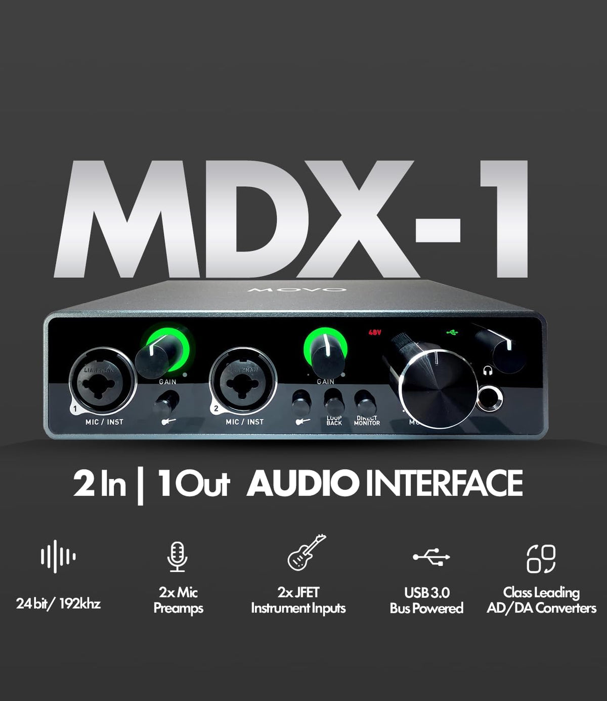 MDX-1 | Interfaz de audio USB | Movo 