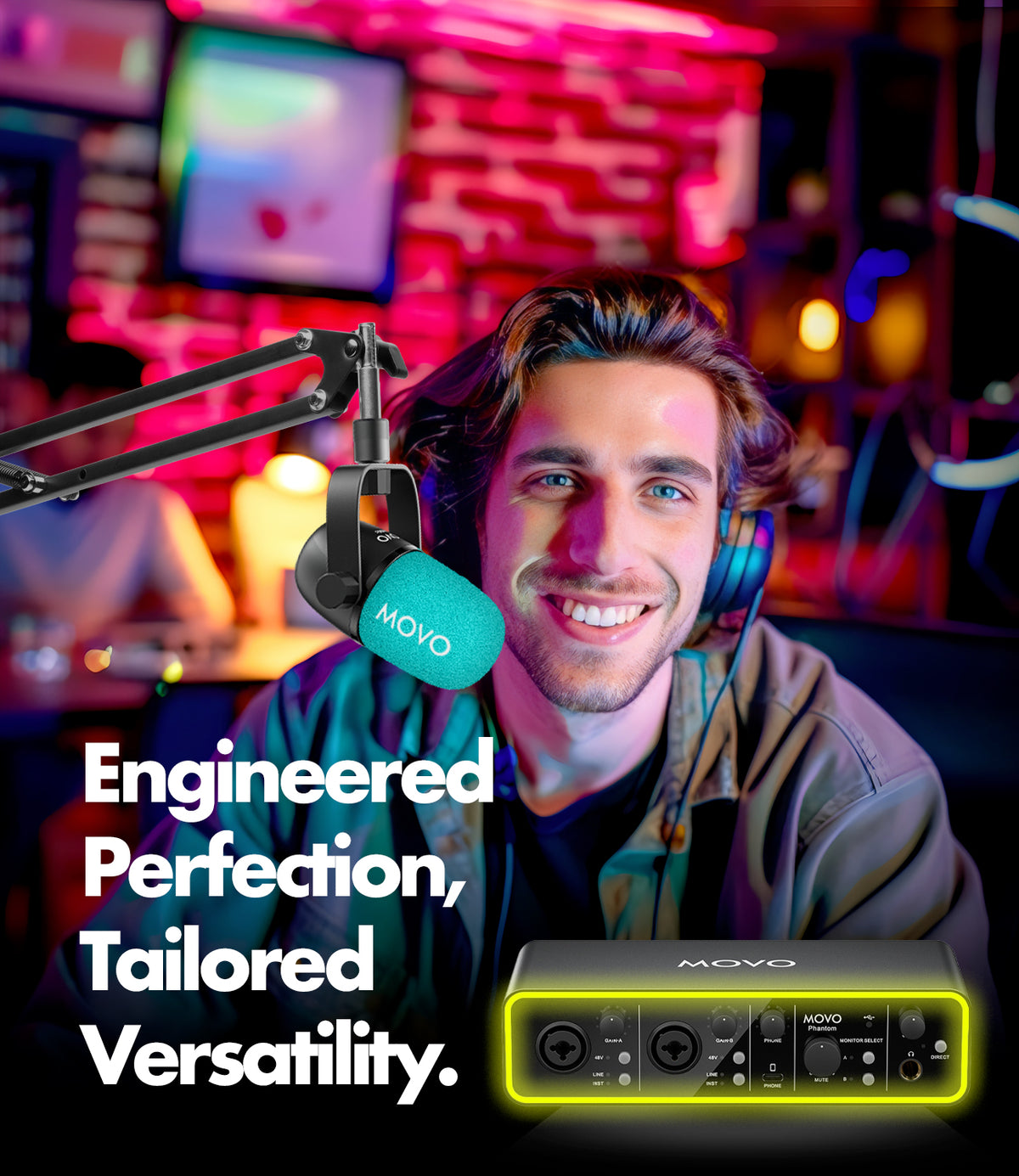 PHANTOM+CastMic | Audio Recording Bundle | Movo