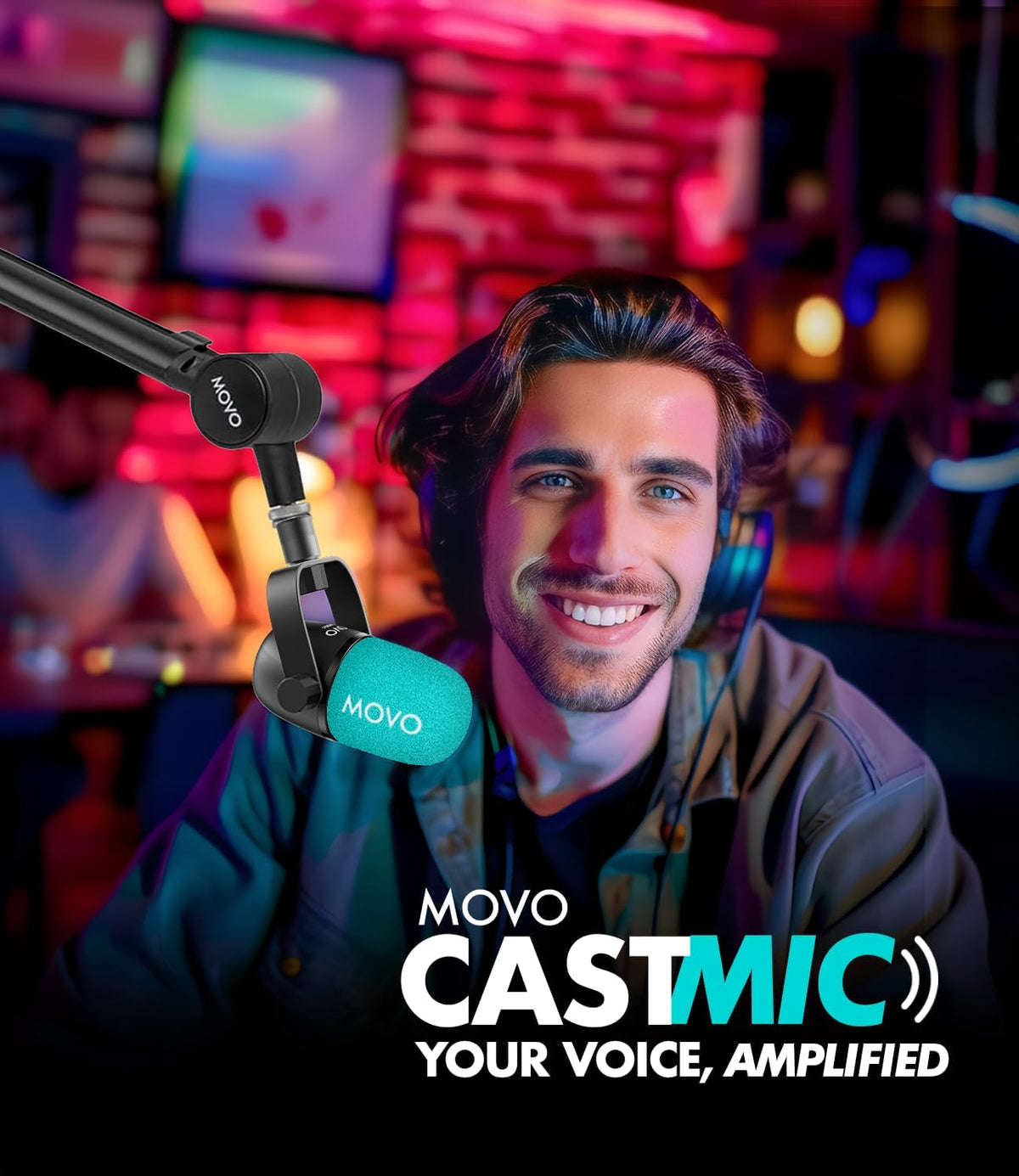 CastMic | Dynamic Microphone for Podcasting, YouTube, Streaming | Movo