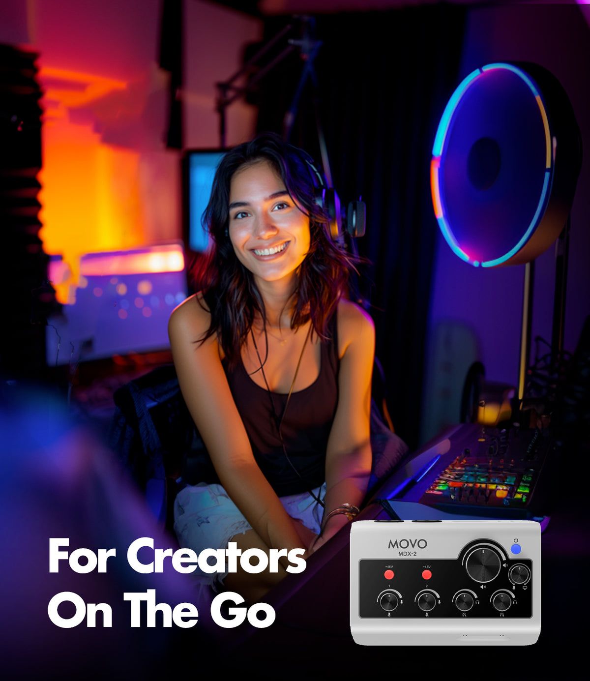 MDX-2 | Dual Channel Portable Audio Interface | Movo