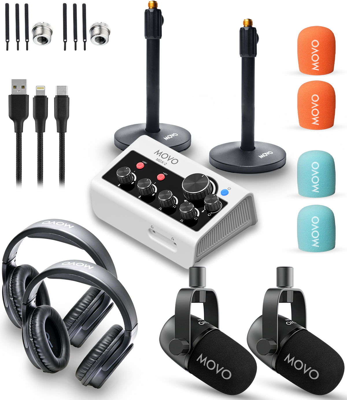 Movo Headset With Mic With Usb Port Movo Studio Microphone And