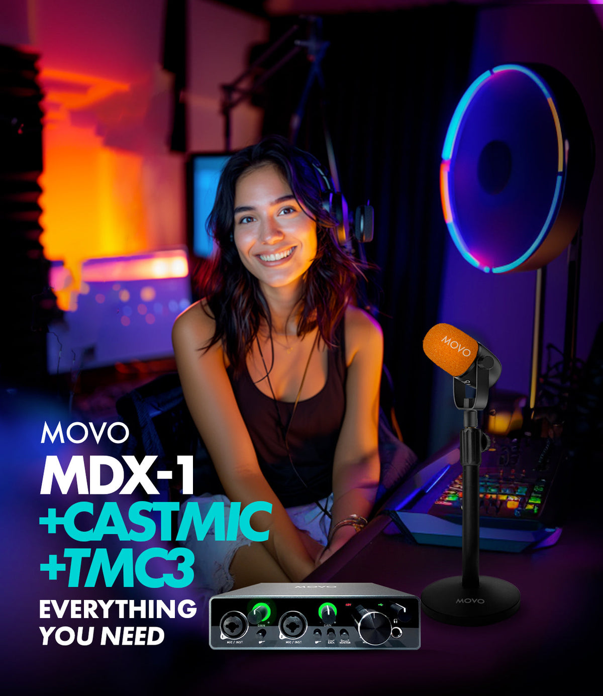MDX-1+CastMic | Dynamic XLR Microphone Kit | Movo