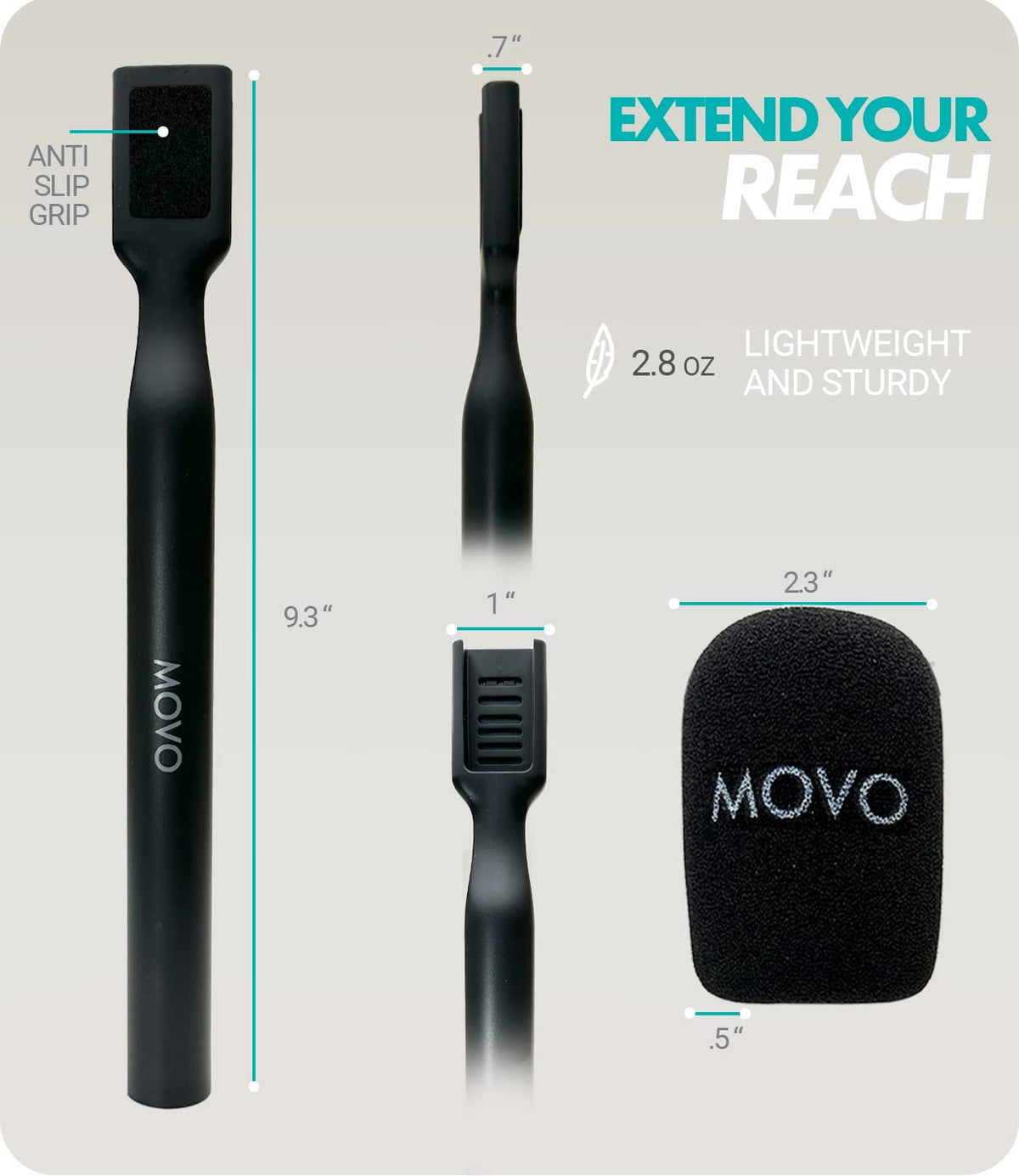 WMX-HM | Handheld Interview Wireless Mic Handle | Movo