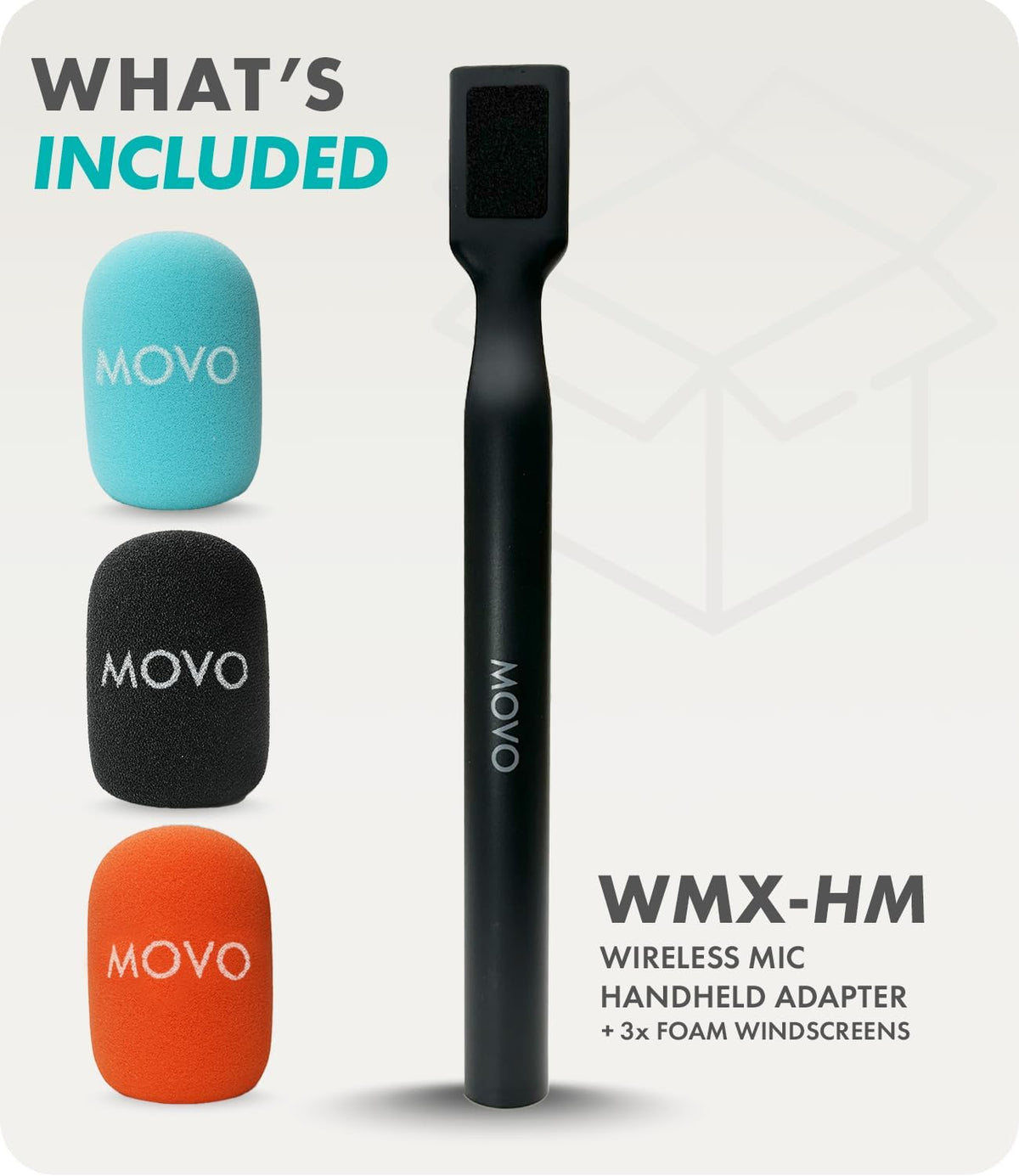 WMX-HM | Handheld Interview Wireless Mic Handle | Movo