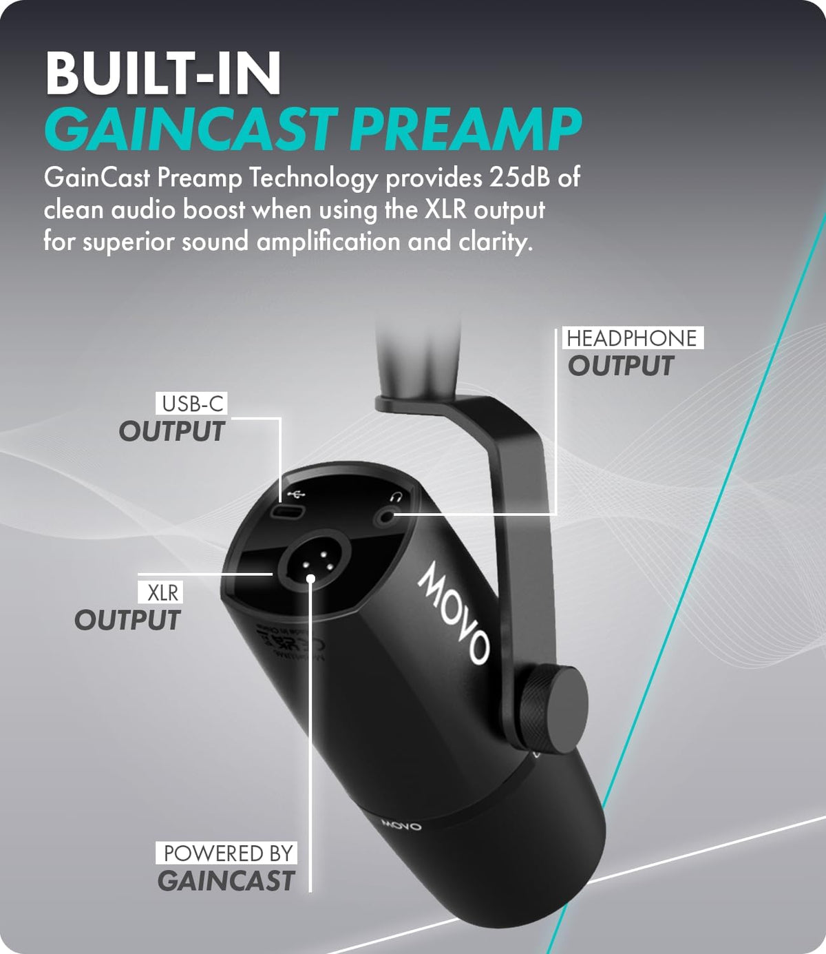 UM6 | Dynamic XLR &amp; USB-C Microphone | Movo