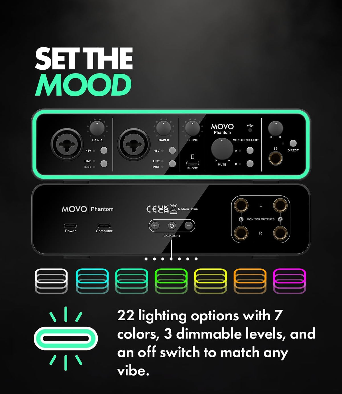 PHANTOM | Dual-Channel USB Audio Interface | Movo