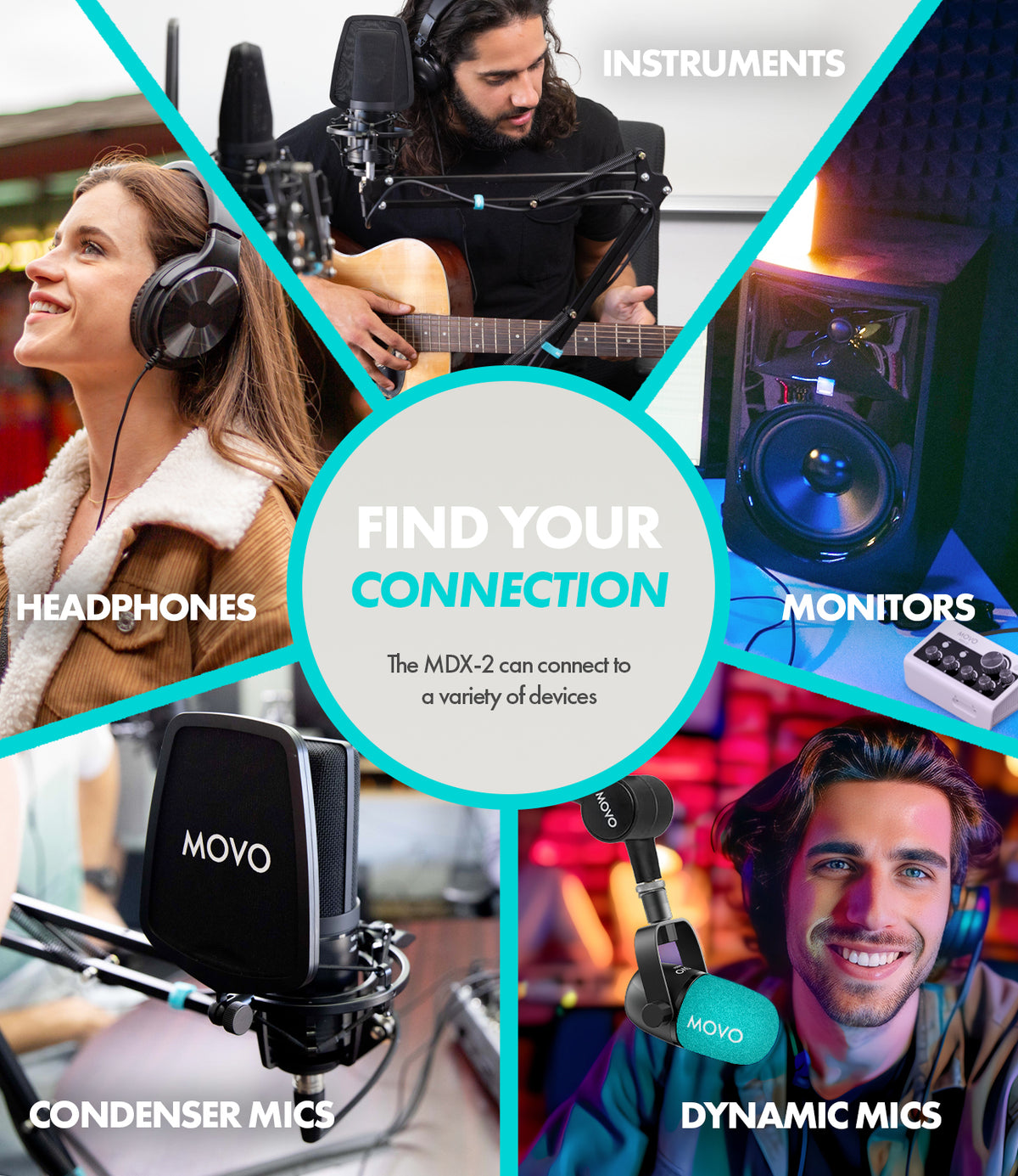 MDX-2 | Dual Channel Portable Audio Interface | Movo