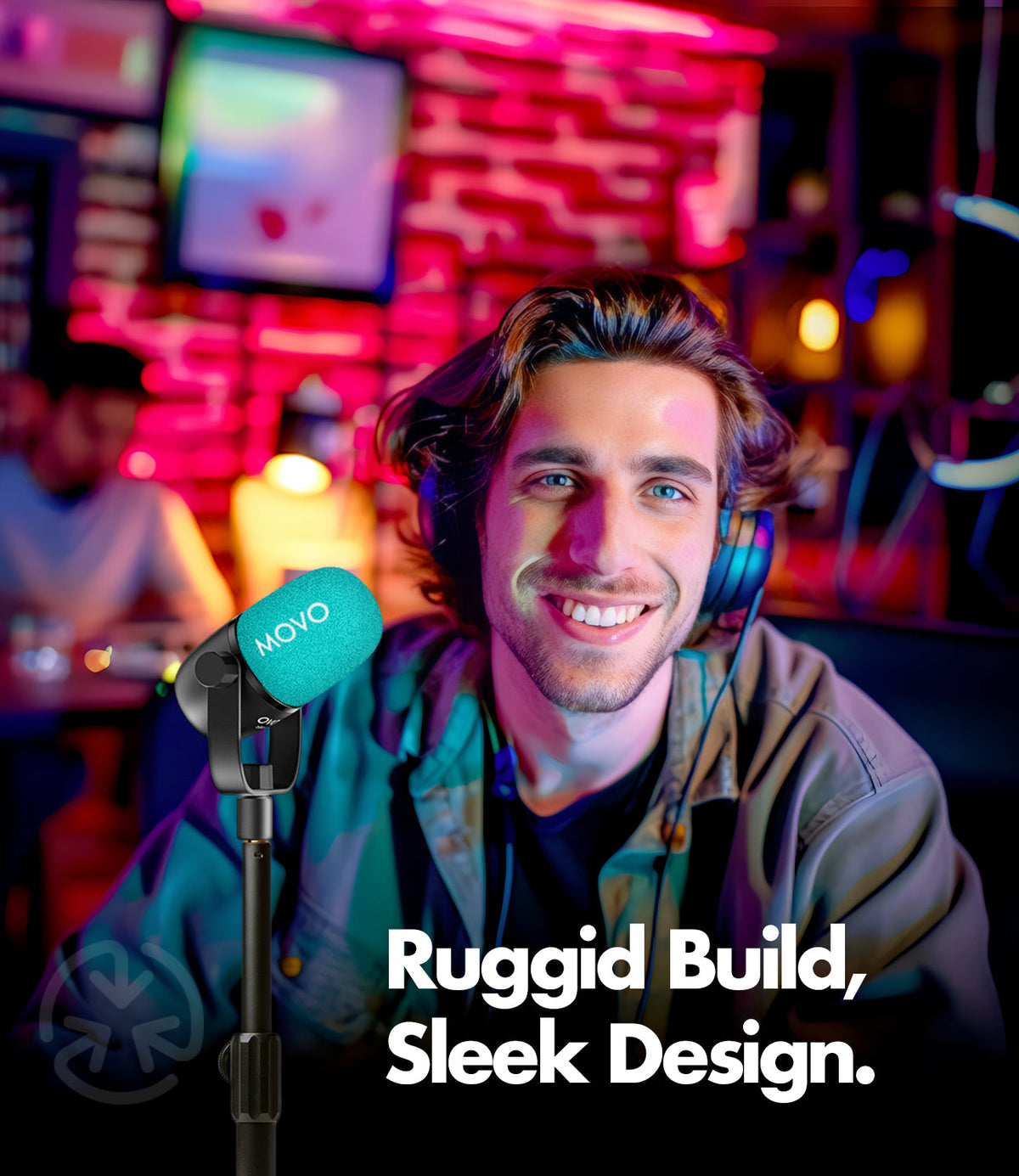 CastMic+ASM5 | XLR Podcasting Bundle with Boom Arm | Movo