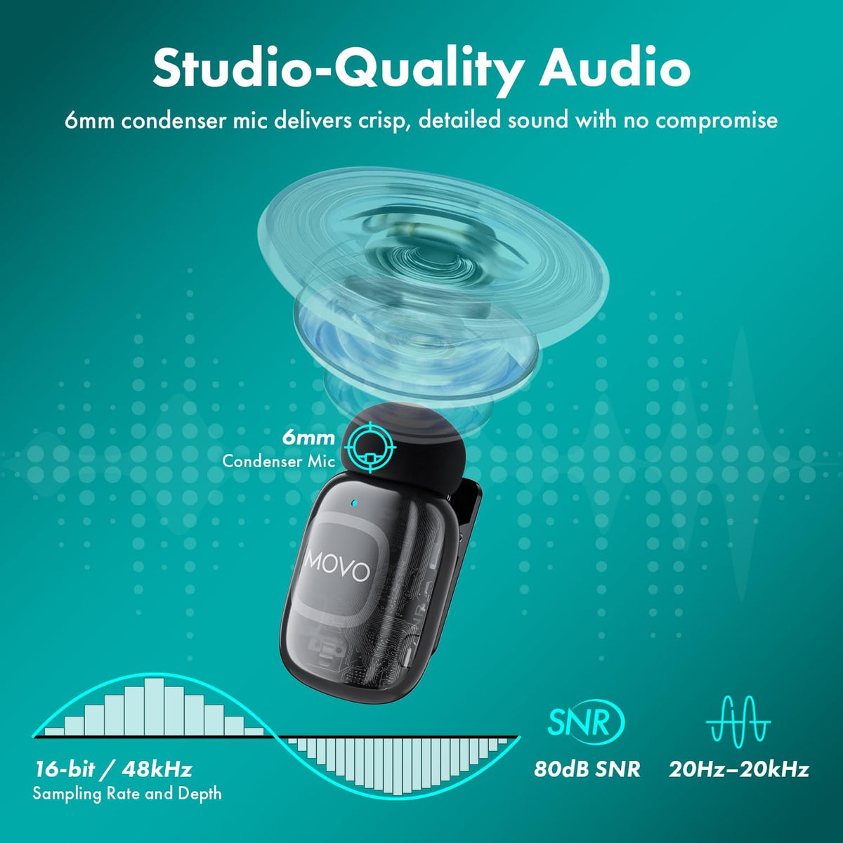 NanoMic | Compact Wireless Microphone | Movo