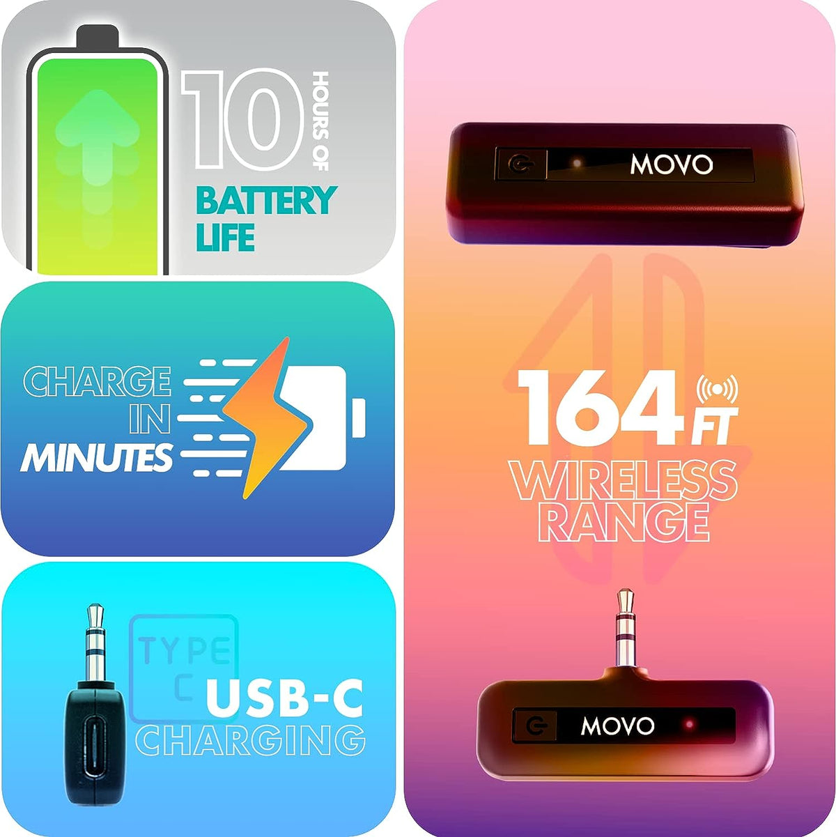 Wireless Mini | Wireless Lavalier Microphone System for Camera | Movo