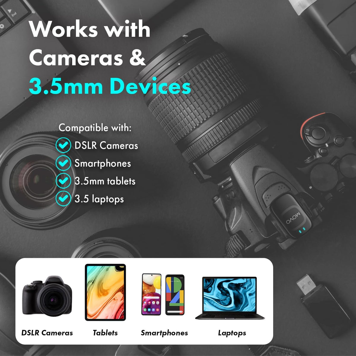 NanoMic | Compact Wireless Microphone | Movo