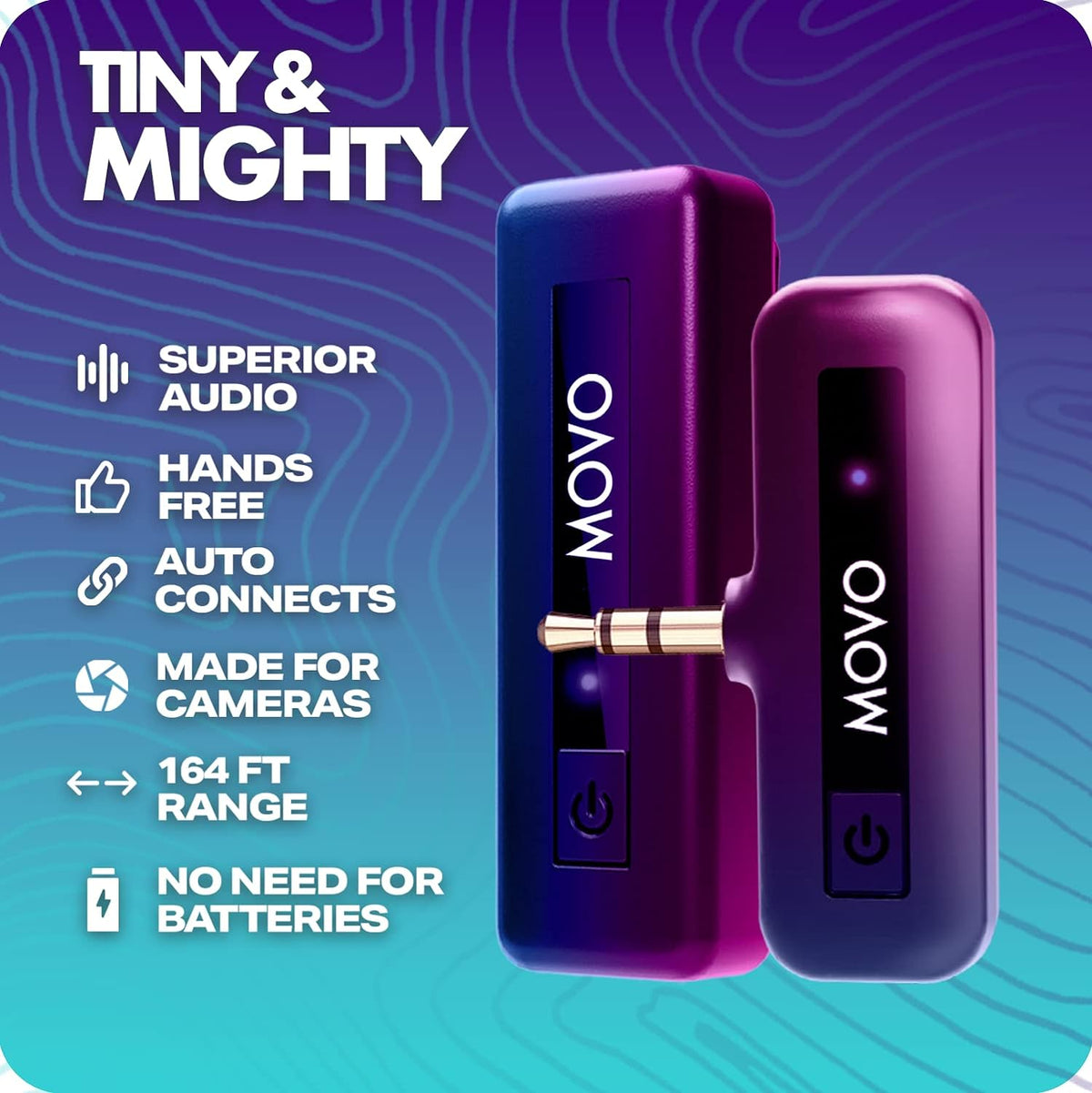 Wireless Mini | Wireless Lavalier Microphone System for Camera | Movo