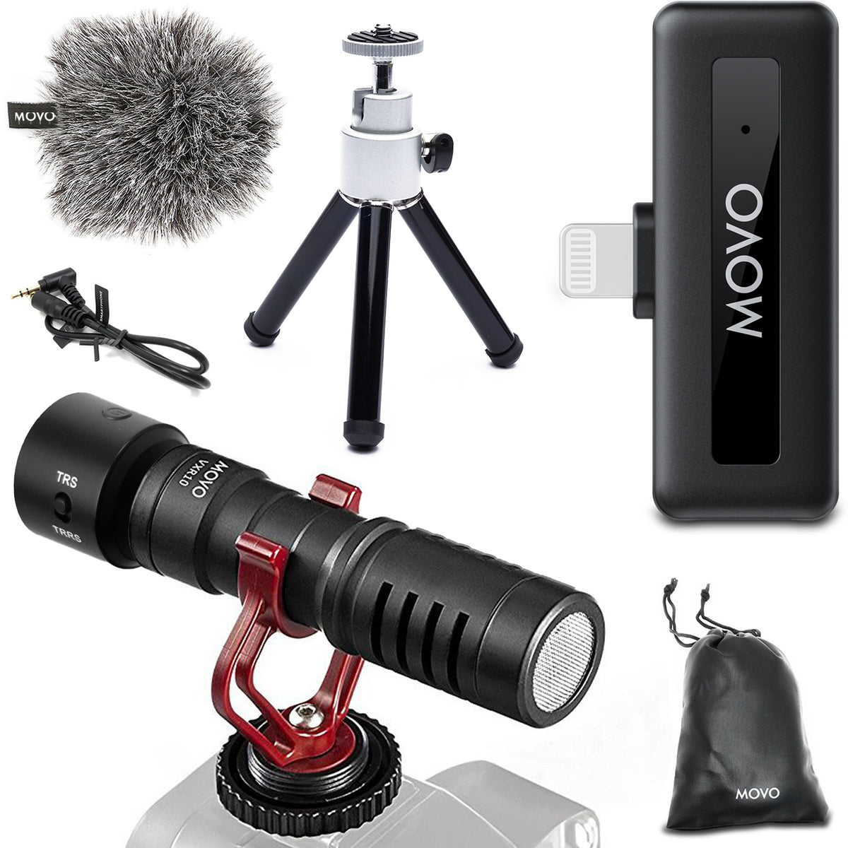 Shotgun Mic with Wireless Adapter and Tripod | Movo