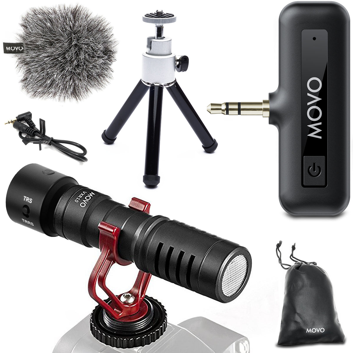 Shotgun Mic with Wireless Adapter and Tripod | Movo