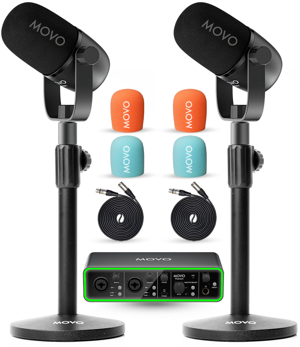 PHANTOM+CastMic | Audio Recording Bundle | Movo