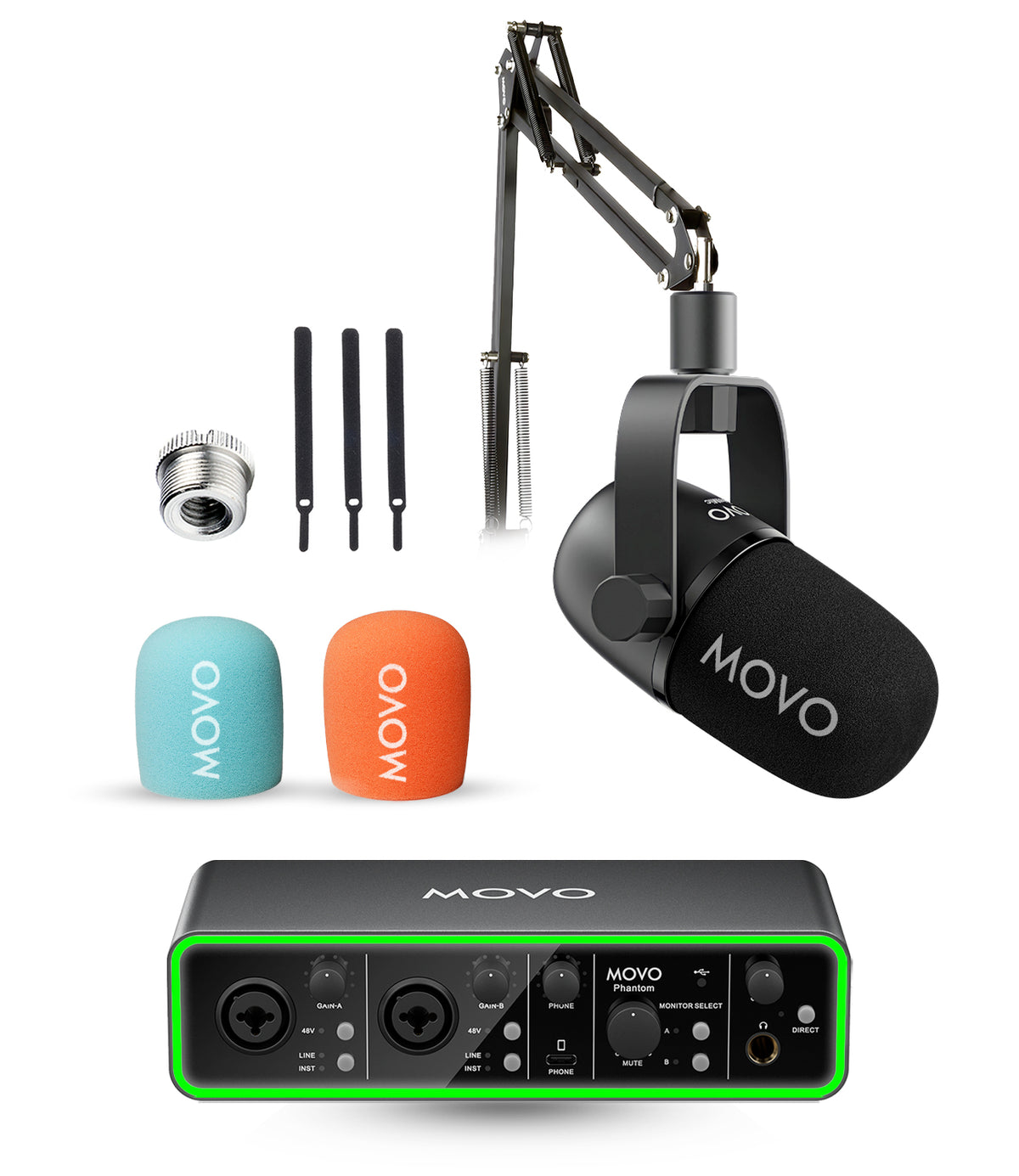 PHANTOM+CastMic | Audio Recording Bundle | Movo