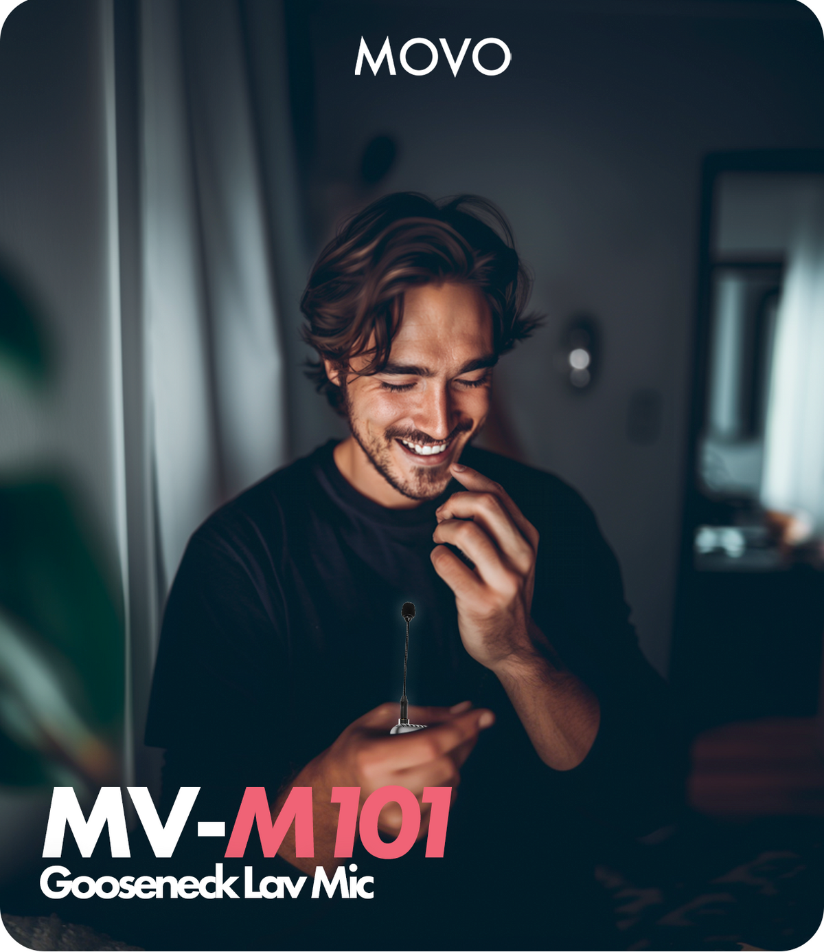 Movo MV-M101 | Gooseneck Mic for DJI Mic and Rode Wireless Go