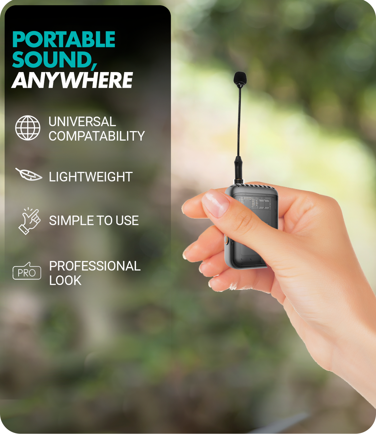 Movo MV-M101 | Gooseneck Mic for DJI Mic and Rode Wireless Go