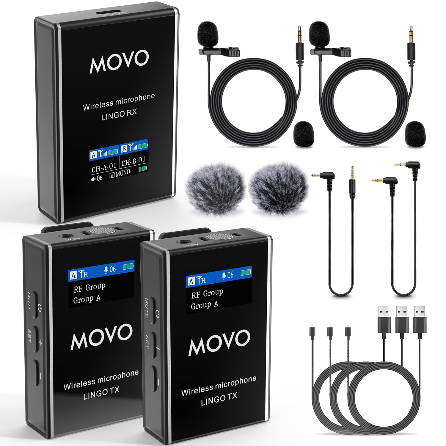 LINGO DUO | Wireless Lavalier Microphone | Movo