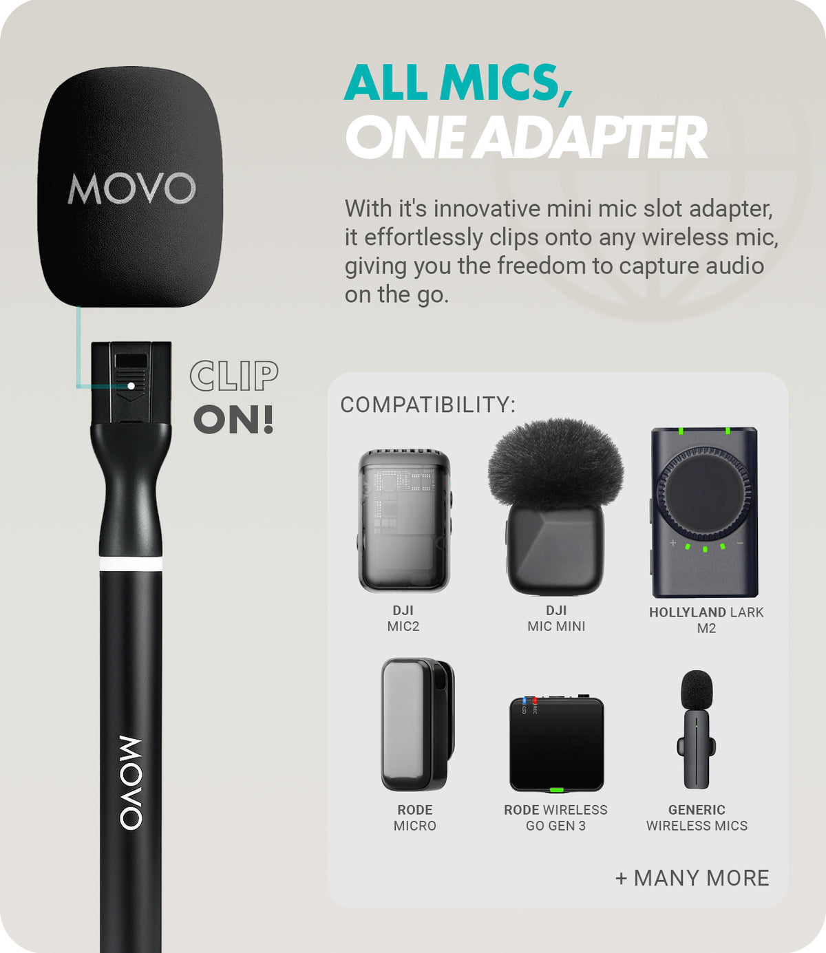 WMX-HMF2 | Handheld Mic Handle and Flag | Movo