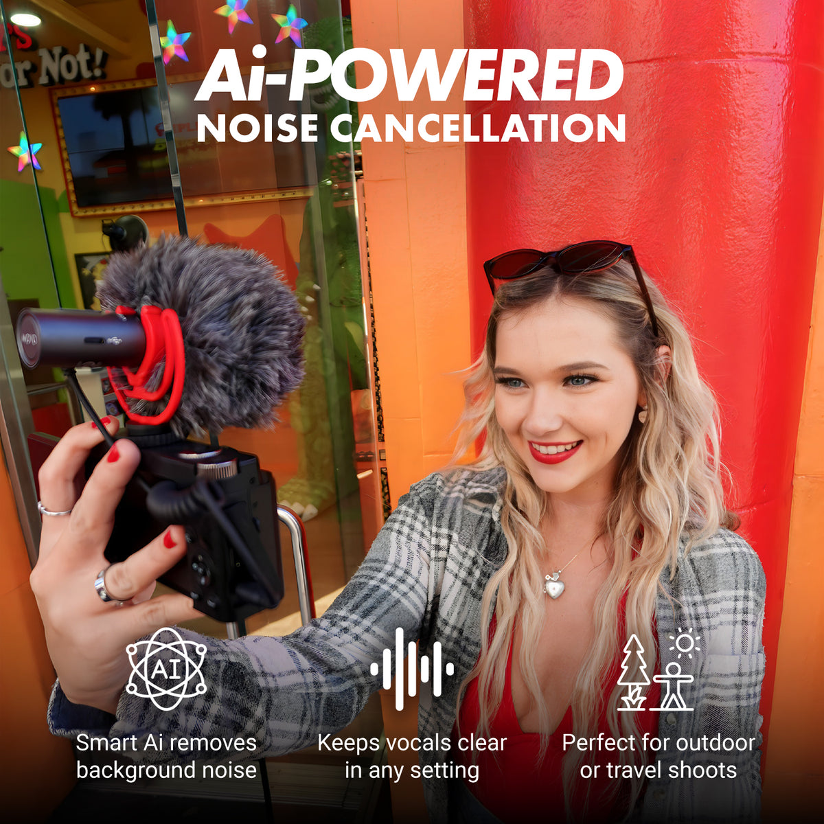 VXR10-AI | AI Powered Shotgun Microphone | Movo