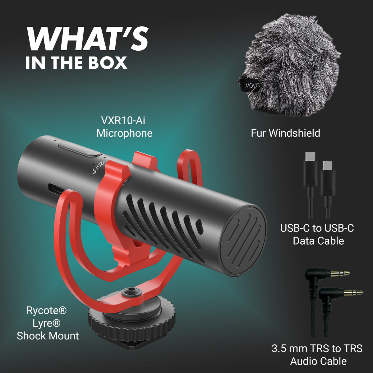 VXR10-AI | AI Powered Shotgun Microphone | Movo