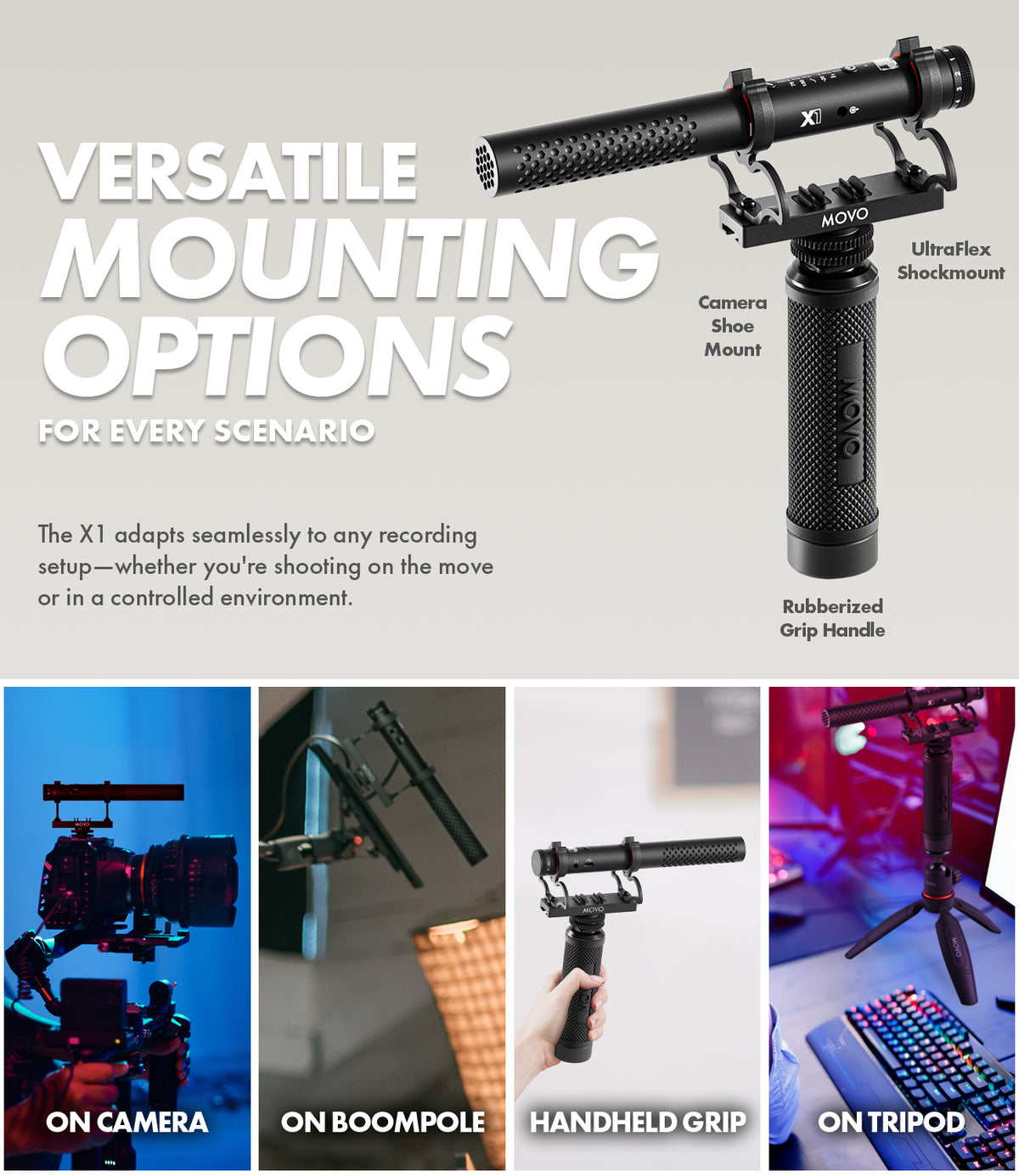 X1 | Supercardoid Video Microphone | Movo