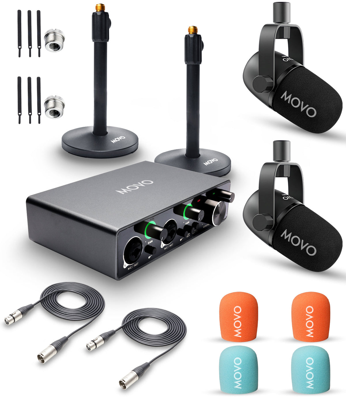 MDX-1+CastMic | Dynamic XLR Microphone Kit | Movo