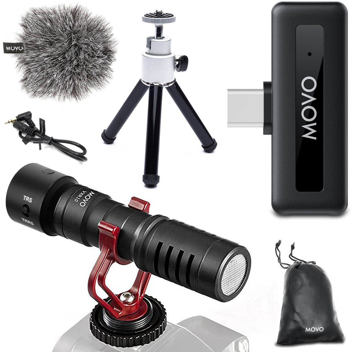 Shotgun Mic with Wireless Adapter and Tripod | Movo