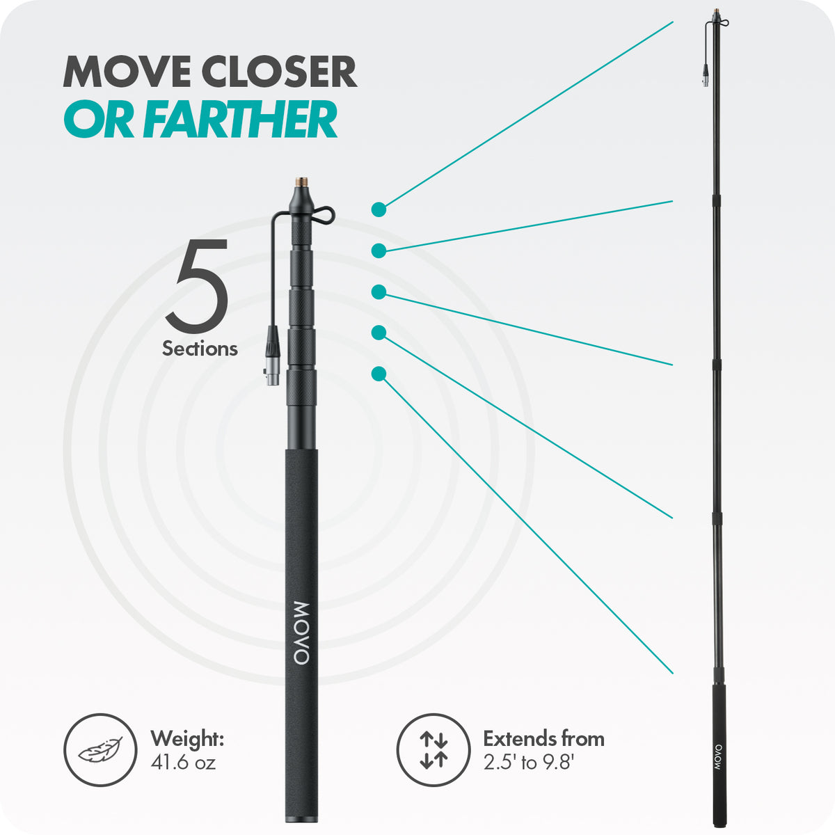 CMP-17 | Professional Aluminum Boom Pole | Movo