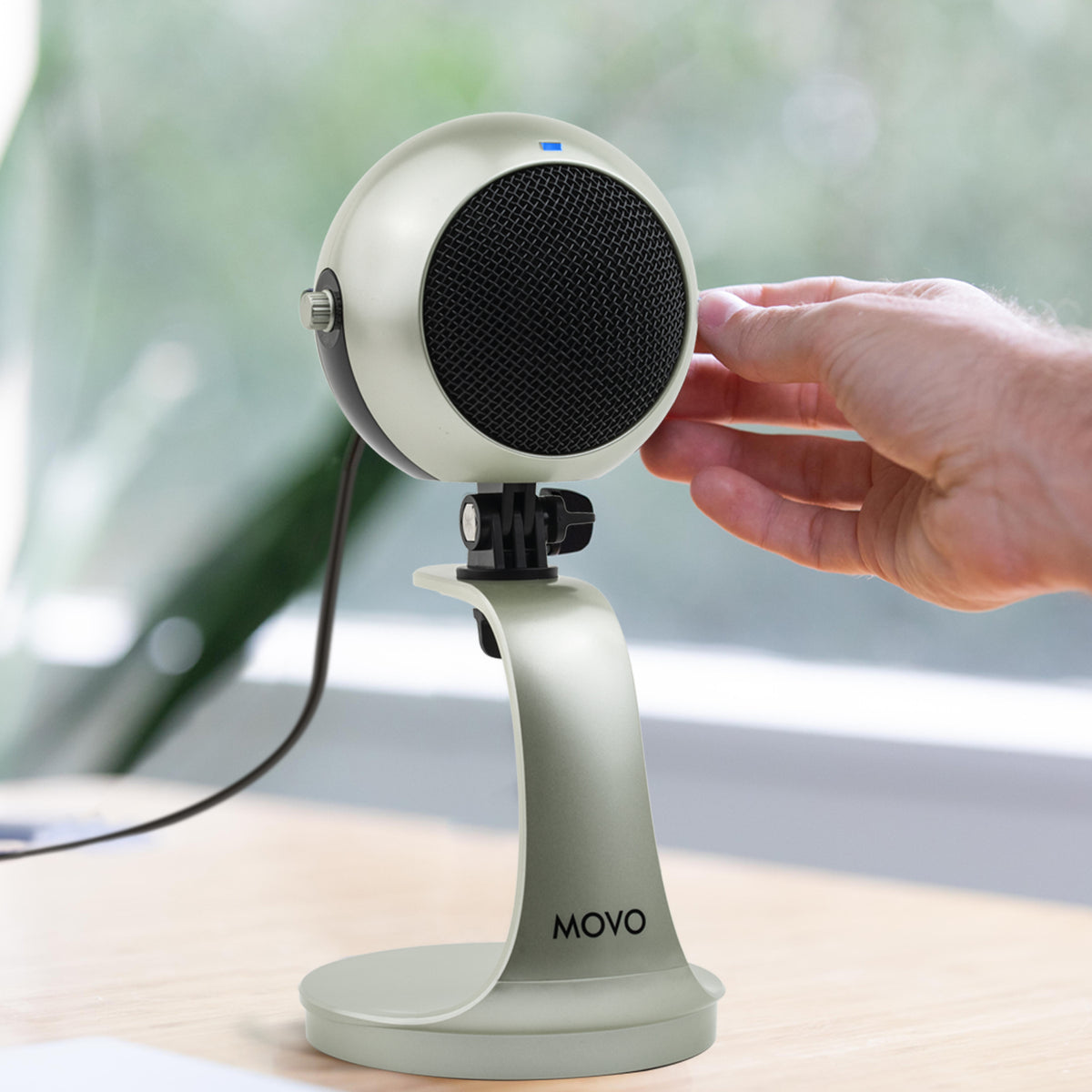 Web Microphone Webmic-S | USB Microphone in Silver | Movo