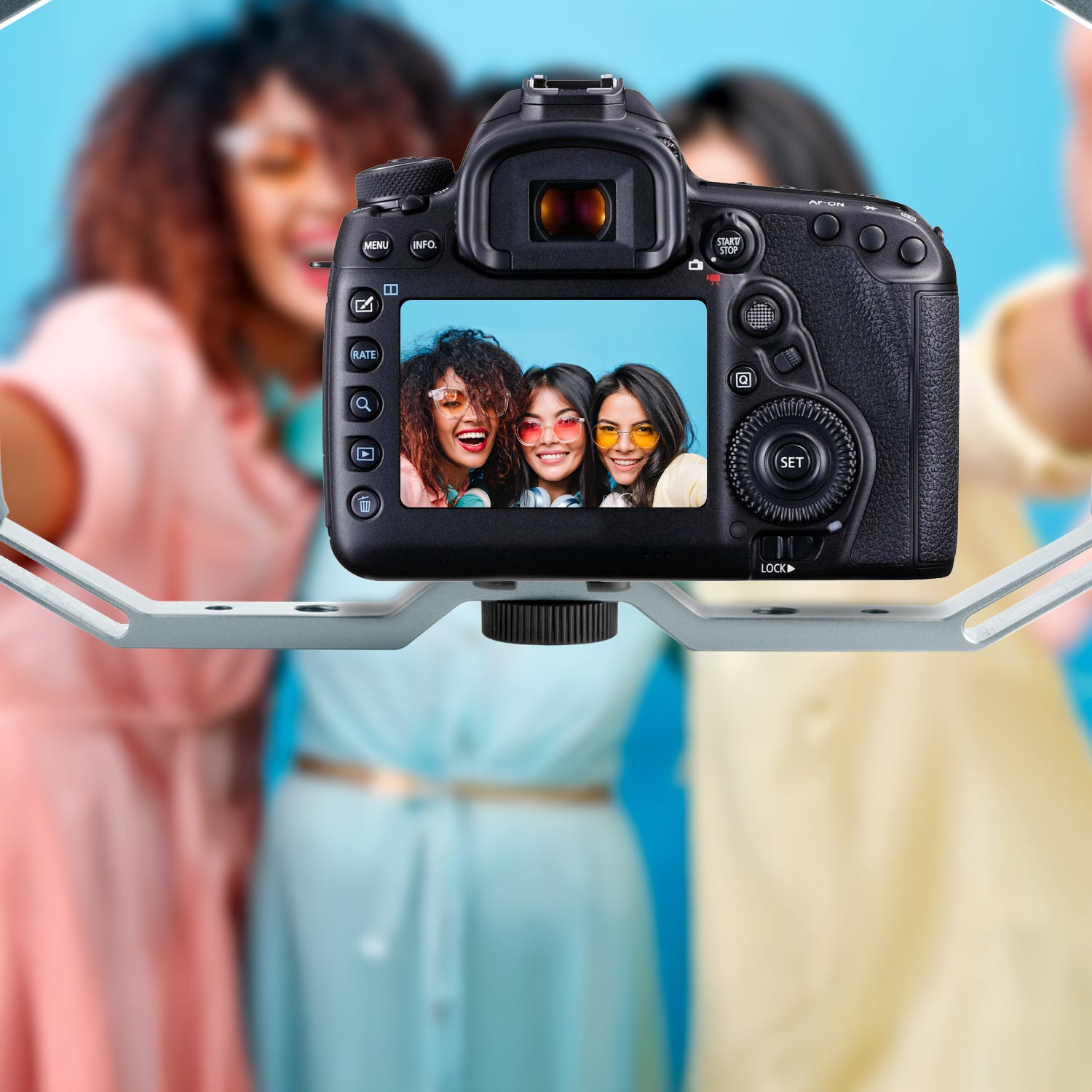 Video Cage Rig for DSLR, Mirrorless Camera, Smartphone - Movo