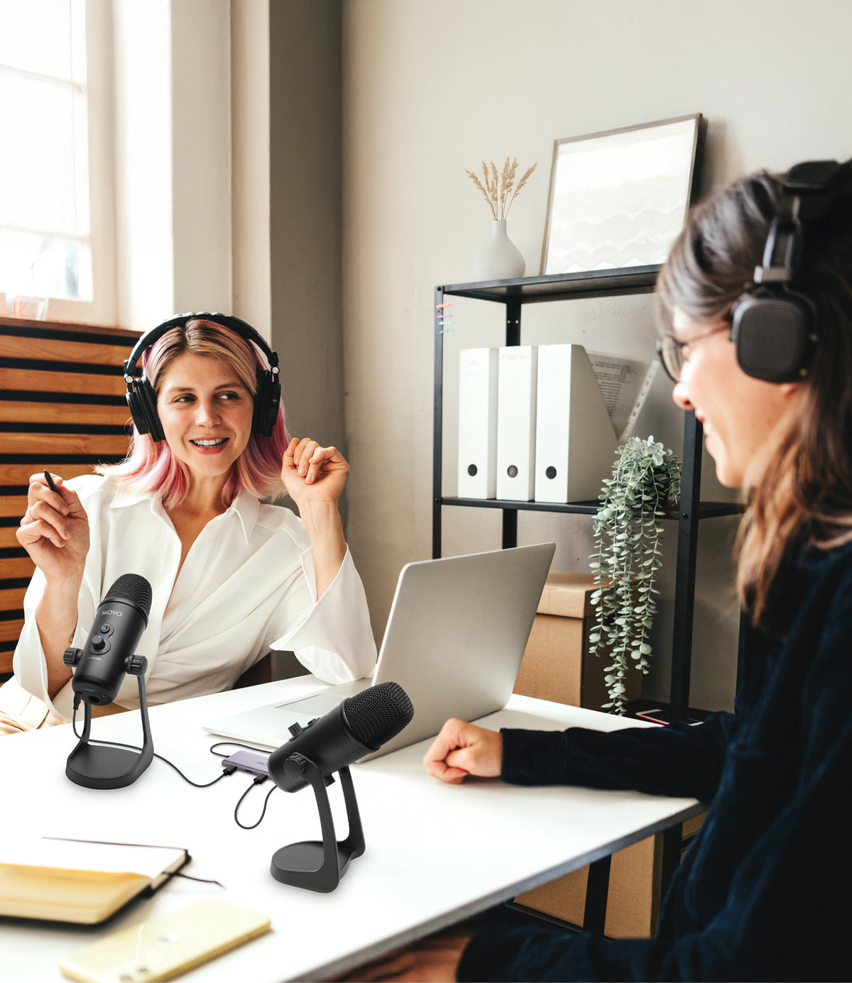 UMX-1+UM700 | Paquete de micrófono USB para podcasts | Movo 