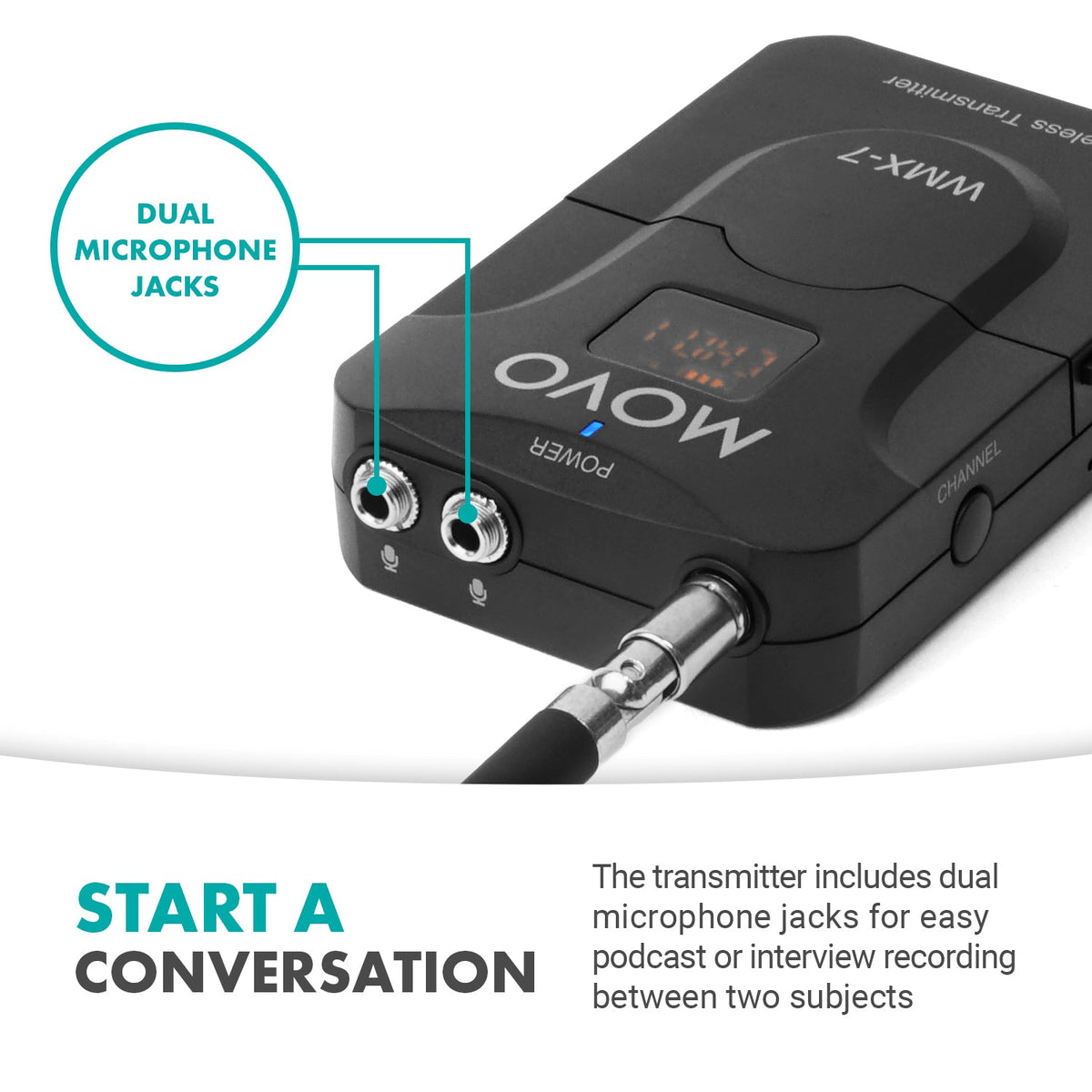 12-Channel Wireless VHF Lav Mic Smartphone System - Movo