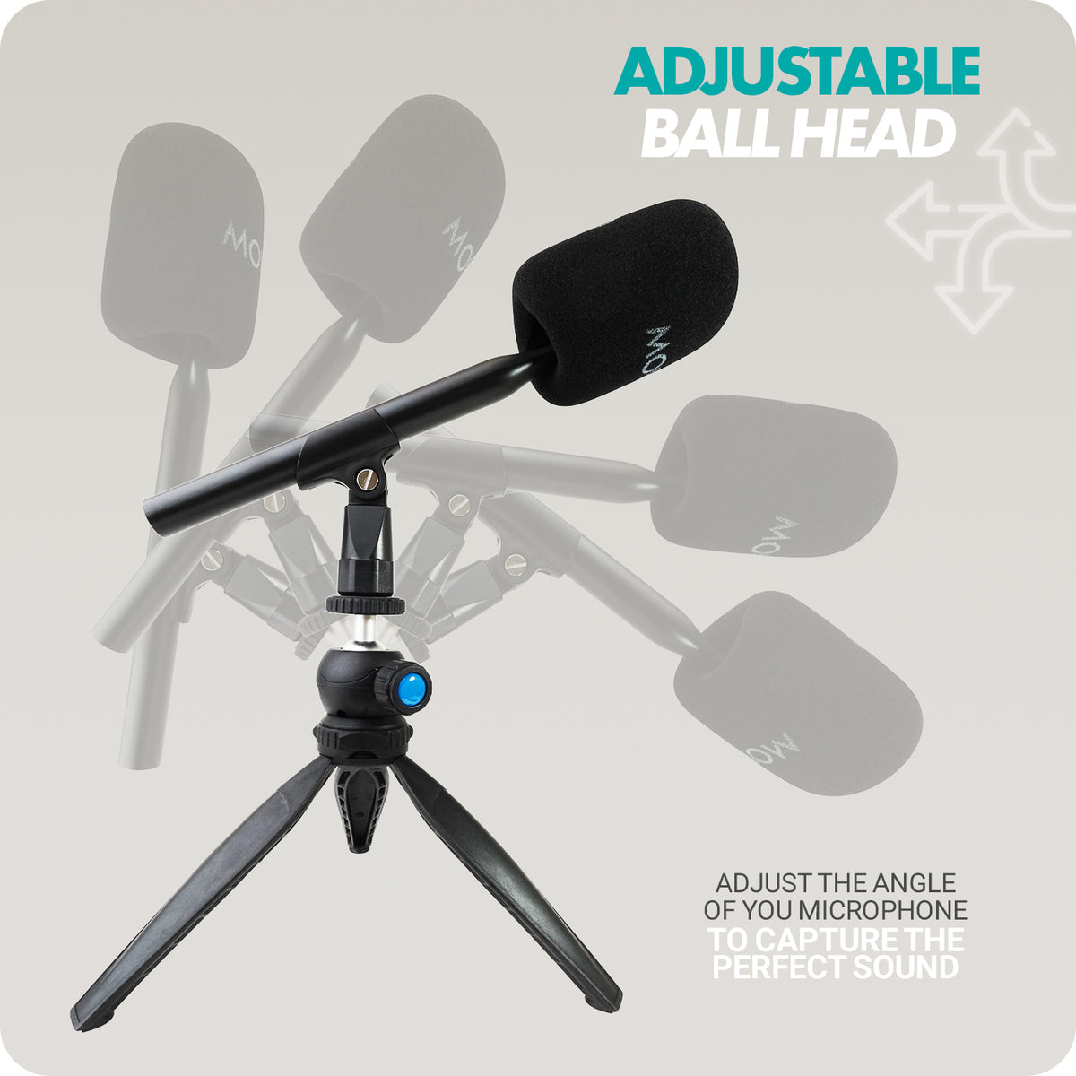 HMT-2 | Desk Tripod with Mic Holder for WMX_HM | Movo