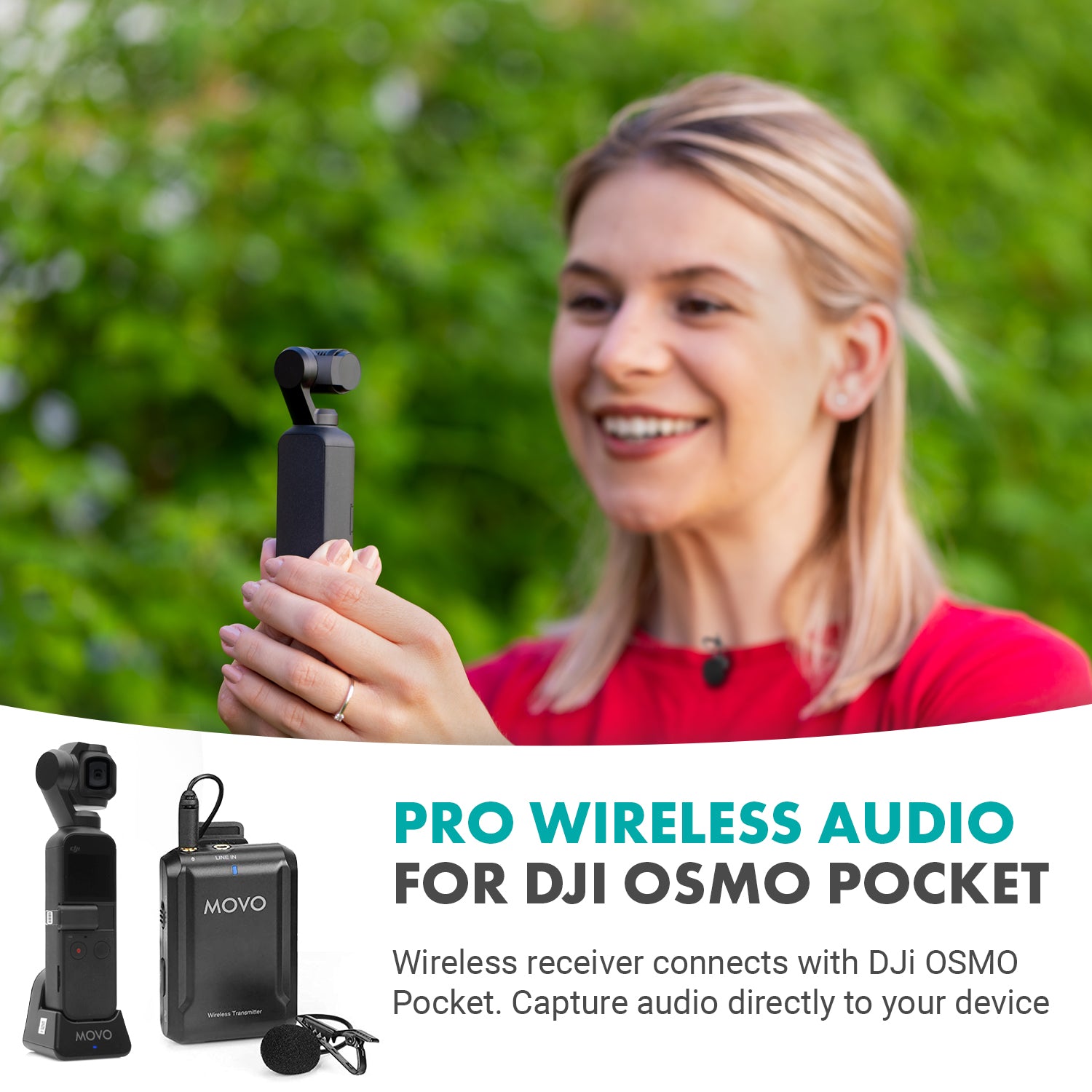 Movo EDGE-OP  Wireless Lapel Mic System for Osmo Pocket 1 & 2