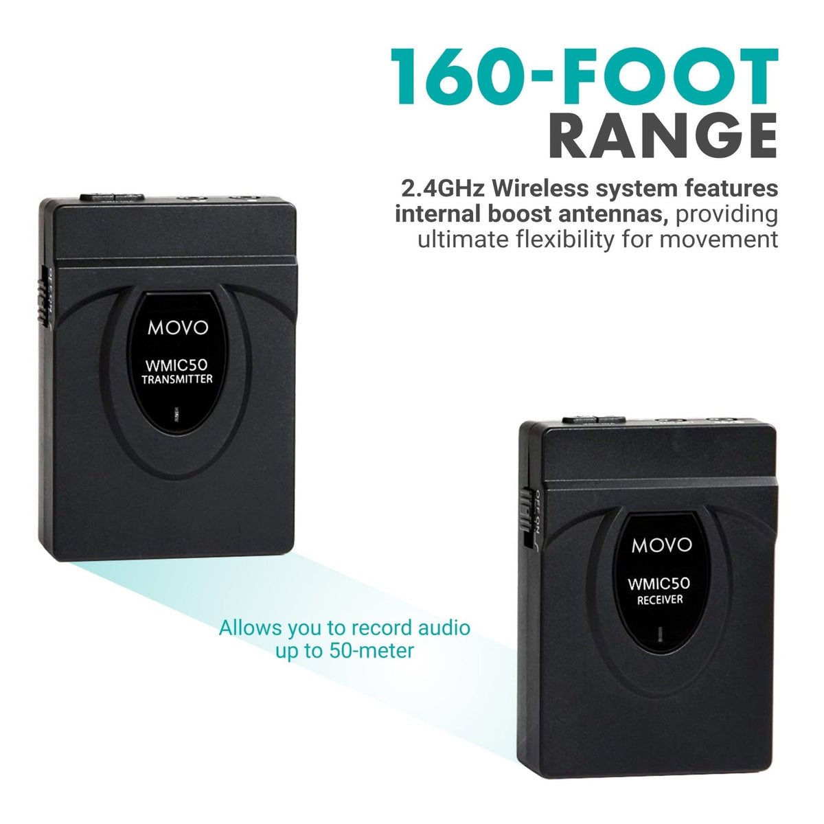 2.4GHz Wireless Lav Mic System | 164-ft Range - Movo