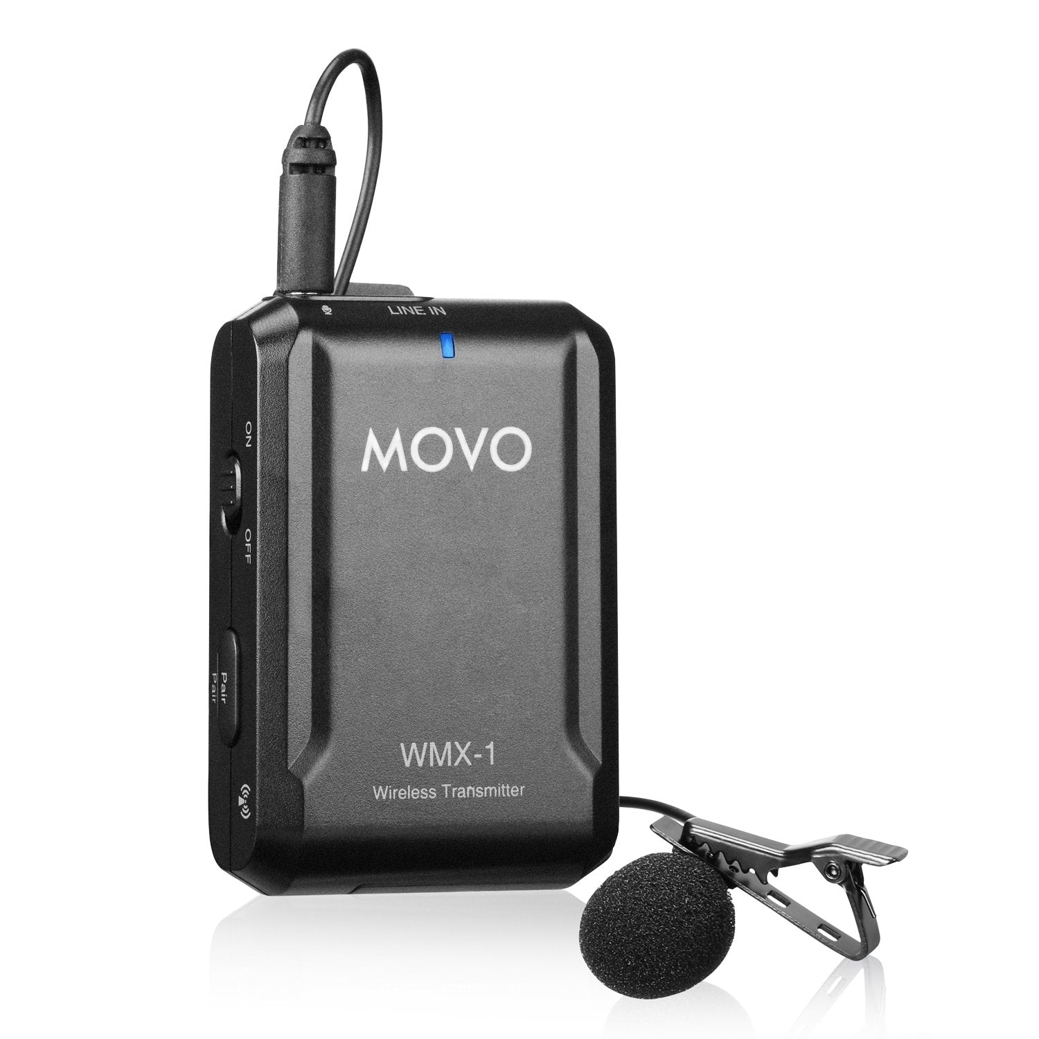 WMX-1-TX | 2.4GHz Wireless Transmitter W/ Lav Microphone | Movo